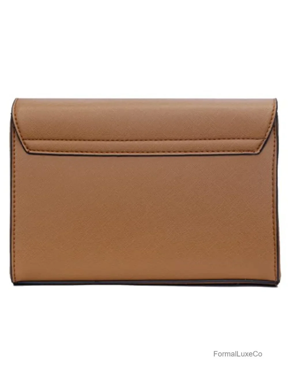 Faux Leather Evening Envelope Clutch Purse with Detachable Chain Strap